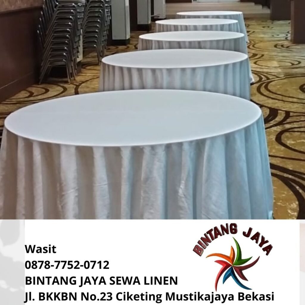 Sewa Taplak Meja Cover Putih Polos Event Ramadhan Jakarta 