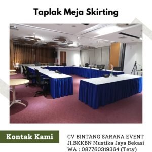 Sewa Taplak Meja Linen Model Skirting Jakarta