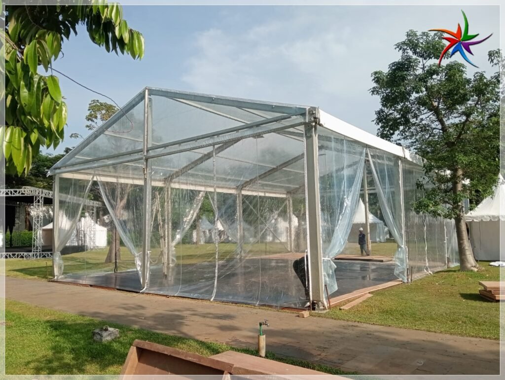 Layanan Sewa Tenda Type Roder Atap Dan Dinding Transparan Area Bogor