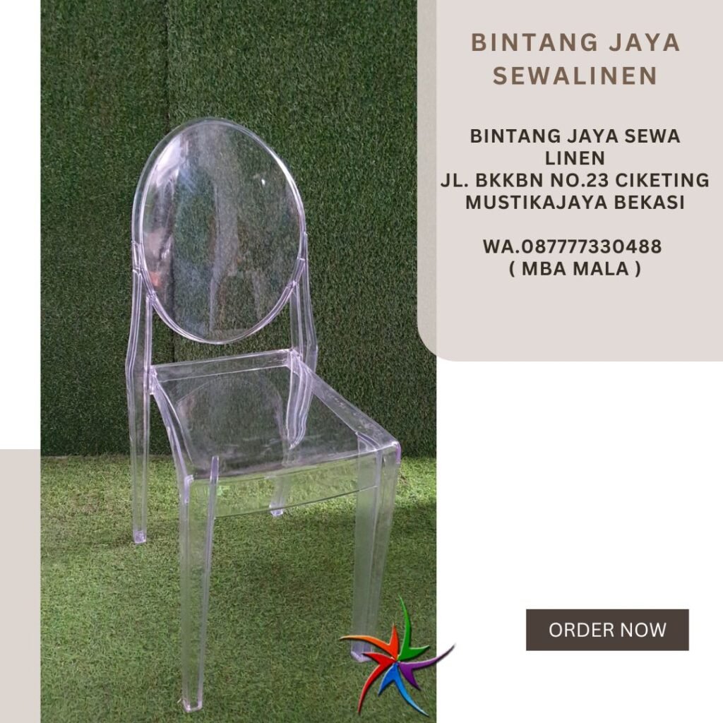 Menyewakan Kursi Ghost Acrylic Area Karawang Timur Harga Murah Layanan Cepat