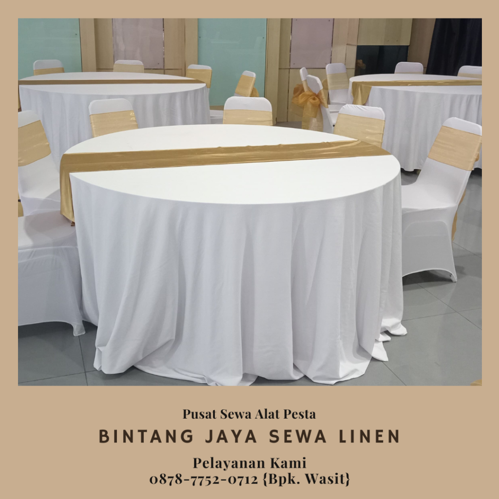 Sewa Meja Besar Type Bundar Diameter 180cm Area Terdekat Jakarta