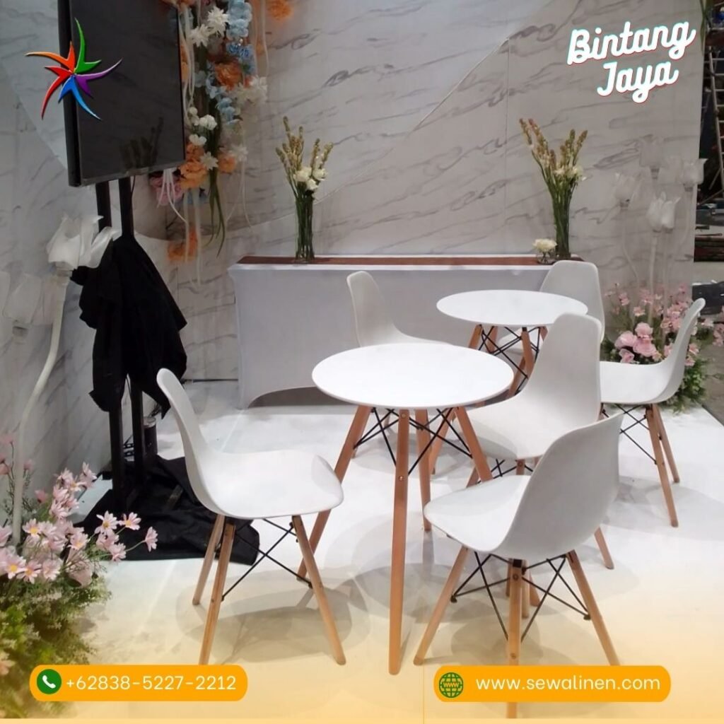 Sewa Meja type Dirmy D80cm Set Kursi Scarmbel Wilayah Jakarta