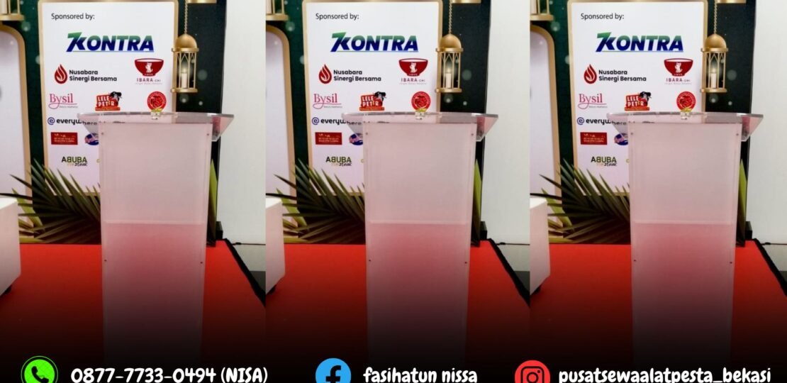 Jasa Rental Mimbar Podium VIP Kayu Jati Ukir dan acrylic Area Jakarta (3)