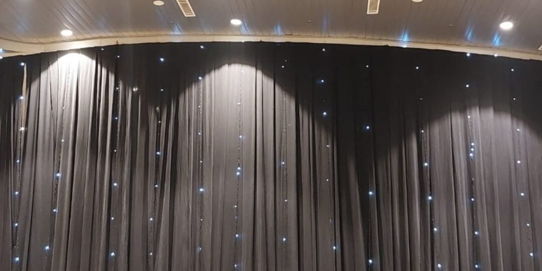 Jasa Sewa Black Curtain Star light Bahan Lotto Hitam Area Jakarta