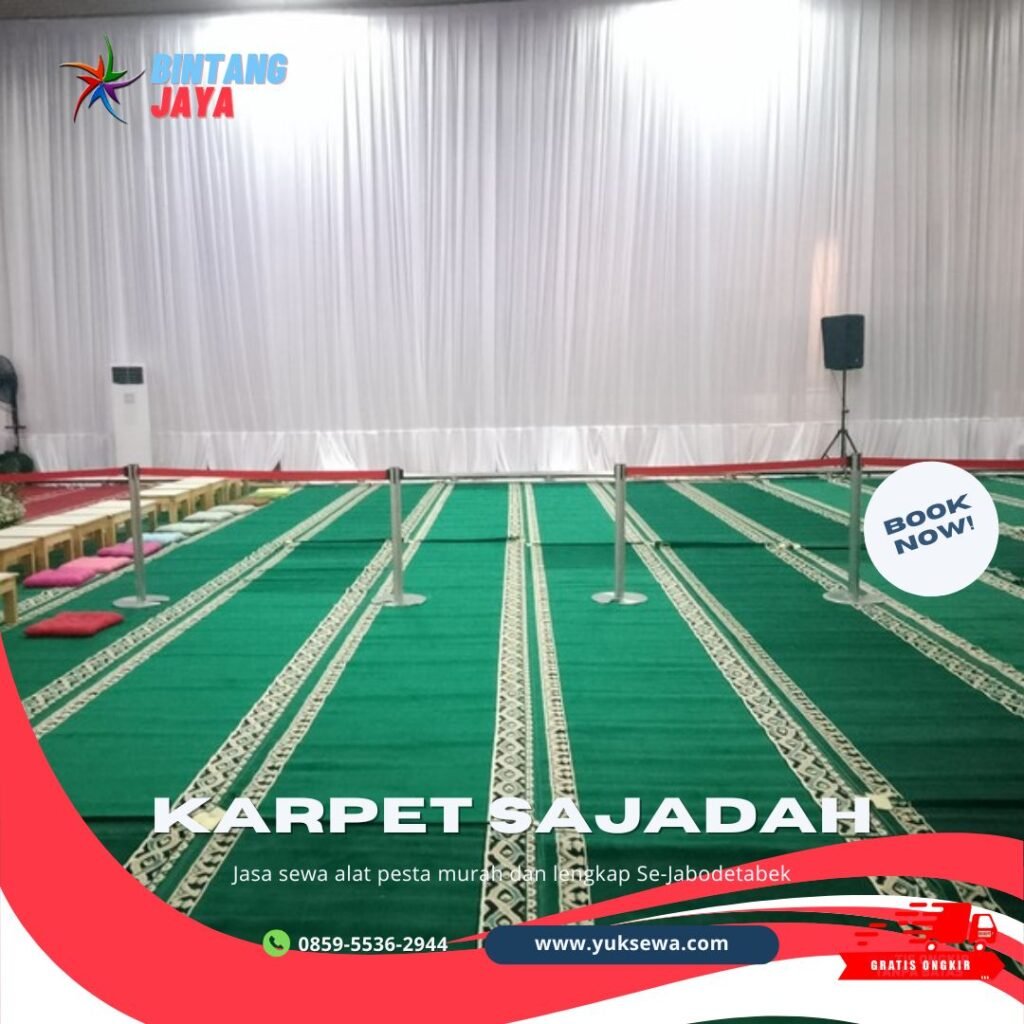 Sewa Karpet Sajadah Mushola Warna Hijau Area Terdekat Jakarta