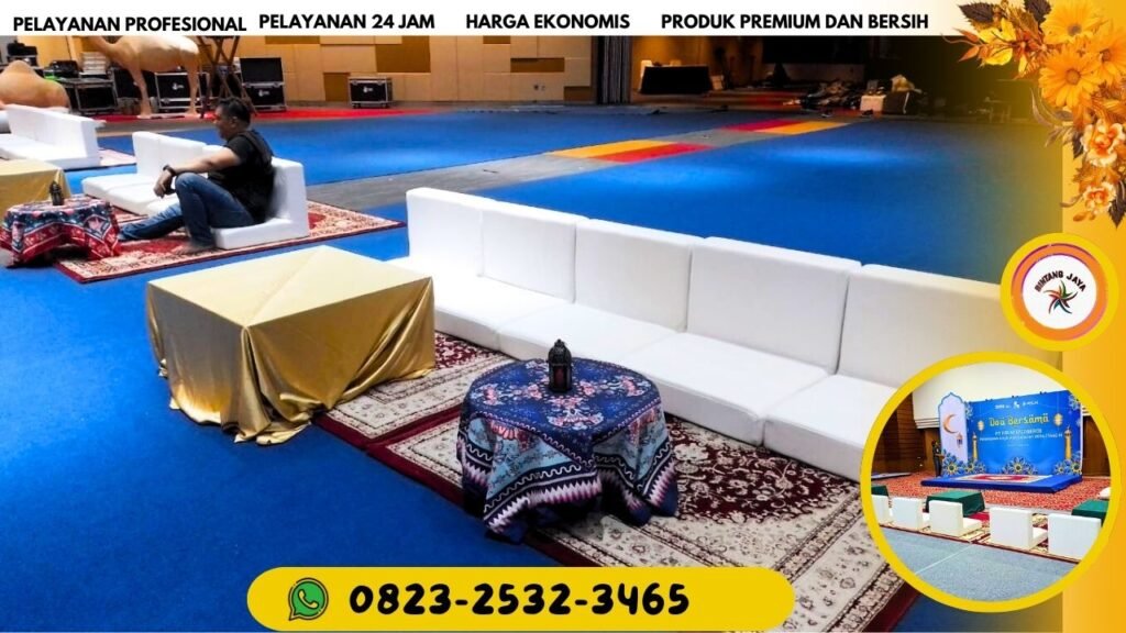 PUSAT SEWA SOFA LESEHAN TYPE SINGLE DAN DOUBLE PUTIH AREA JAKARTA EVENT KEAGAMAAN