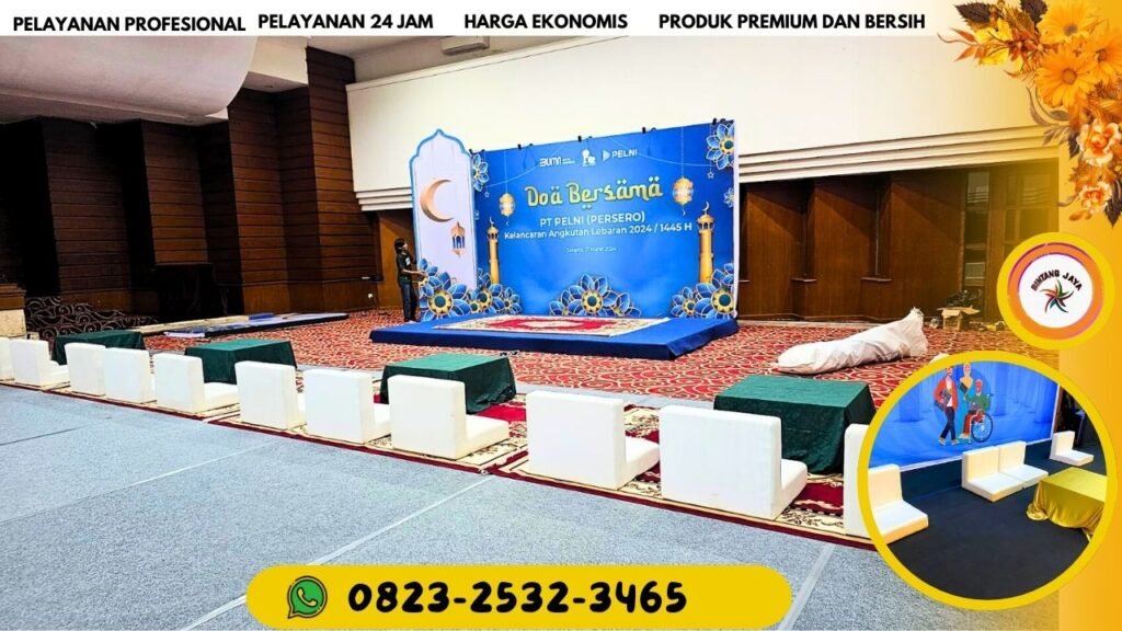 PUSAT SEWA SOFA LESEHAN TYPE SINGLE DAN DOUBLE PUTIH AREA JAKARTA EVENT KEAGAMAAN