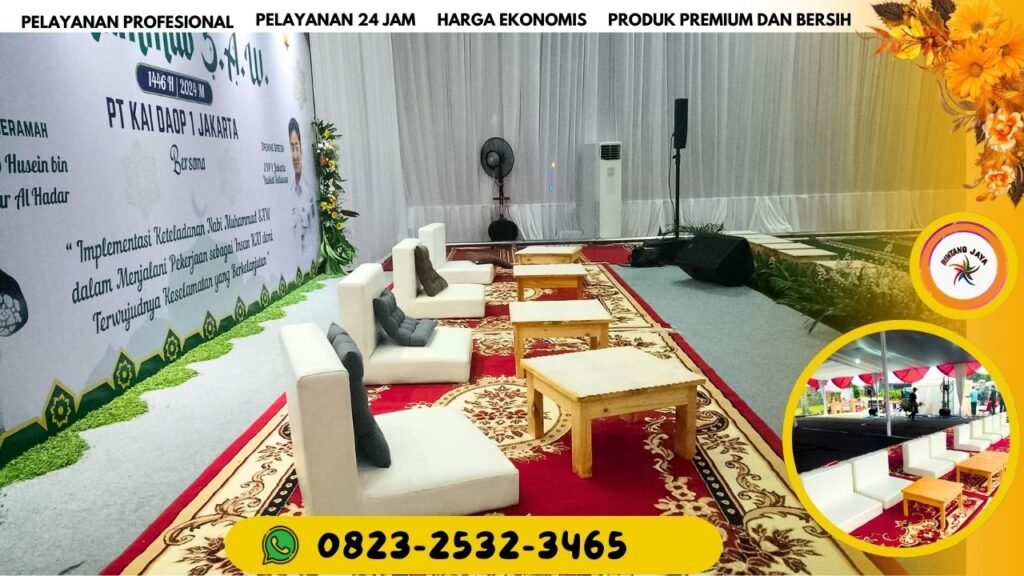 JASA SEWA SOFA LESEHAN KOTAK WARNA HITAM DAN PUTIH EVENT SANTAI JAKARTA DAN SEKITARNYA