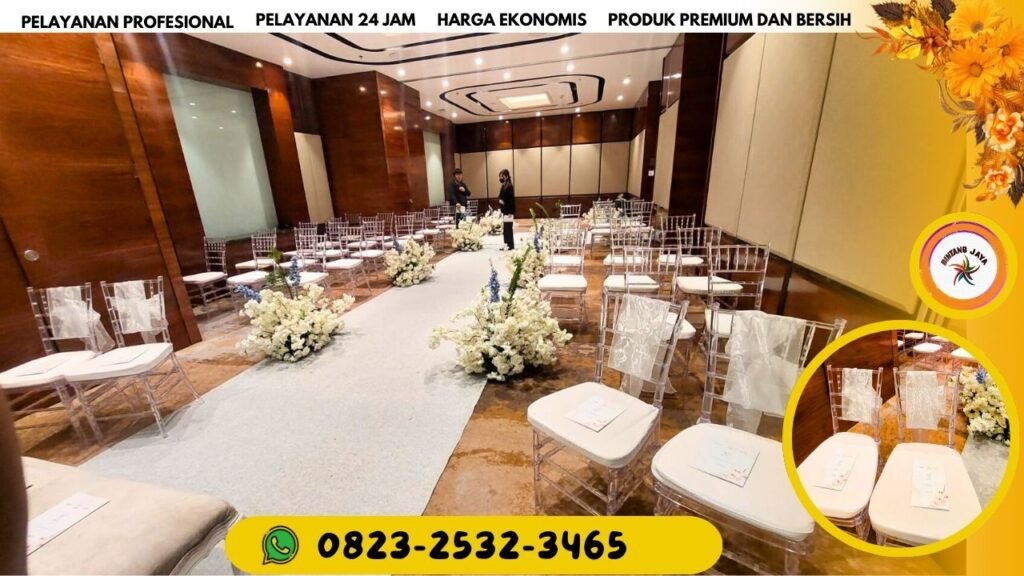 JASA SEWA KURSI ACRYLIC DAN KAYU TYPE VIP KUALITAS PREMIUM JAKARTA PUSAT SIAP ANTAR