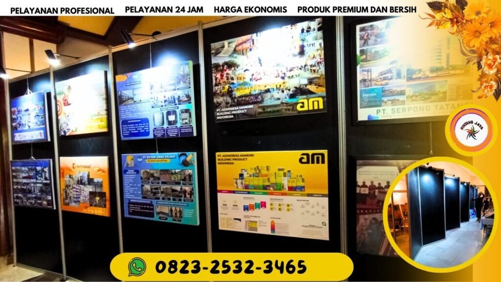 JASA SEWA BACKDROP PARTISI HITAM PEMASANGAN CEPAT RAPIH UNTUK PAMERAN AREA TERDEKAT JAKARTA