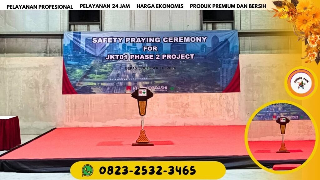 JASA SEWA PODIUM KAYU UKIR VIP KAKI HYDROLIC AREA JAKARTA SIAP ANTAR FREE ONGKIR