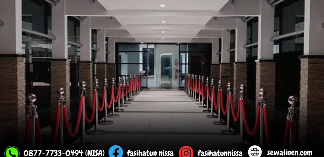 Tempat Sewa Tiang Antrian VIP Tali Bludru Merah Area Jakarta Selatan (1)