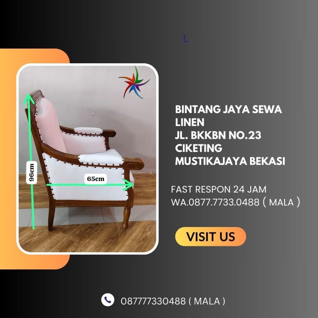 Pusat Rental Kursi Loui VIP Kayu Area Terdekat Jakarta