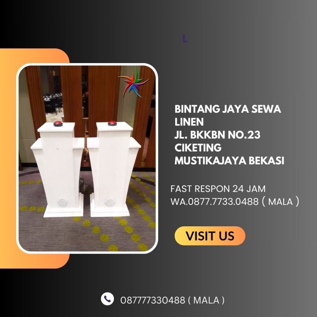 Pusat Sewa Sirine Podium VIP Putih Acara Peresmian Jakarta Pusat