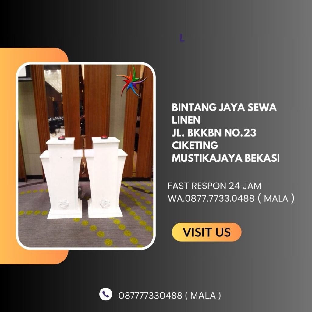 Pusat Sewa Sirine Podium VIP Putih Acara Peresmian Jakarta Pusat